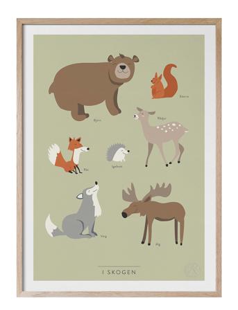 I Skogen Home Kids Decor Posters & Frames Posters Multi/patterned Kunskapstavlan