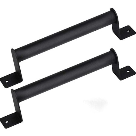 Handtag i stål till ladugårdsdörr, svart handtag till skjutdörr