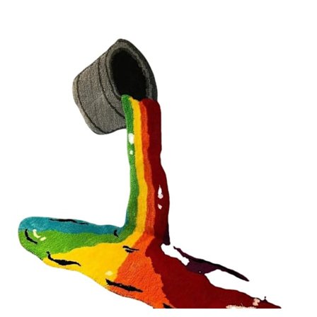 80cm Regnbåge Kreativ Matta tvärgräns Blast Regnbåge 3D kreativ