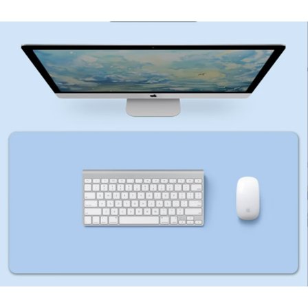 Blå Himmel- Skrivebordsunderlag, Musemåtte, Skrivebordsunderlag, 80x40cm, Skridsikkert PU Le