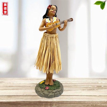 16 cm Hawaiian Hula Jente Dukke Samling Bil Dashbord Bokylle Dekor [YJD]