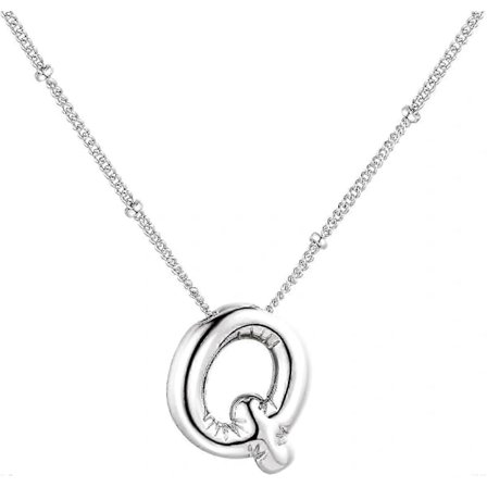 Boble Bokstav Halskjede Ballong Initial Halskjede for Kvinner Jenter Fint Alfabet Anheng 14k Gullbelagt Puffete Navn Personlige Smykker Gave Q Q Si...