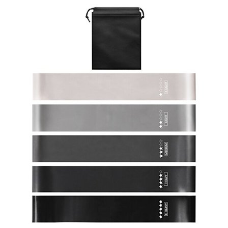 5 motståndsband på olika nivåer Pilates Sport Gummi Fitness Miniband Träning Fitness Extender Träningspass Crossfitutrustning