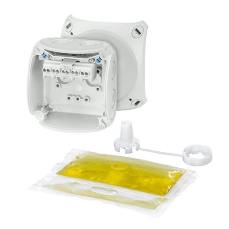 Hellermann Tyton WP 0604 G Kopplingsdosa polykarbonat med tvåkomponentsgel 130 mm, 6 mm², Installationsmaterial