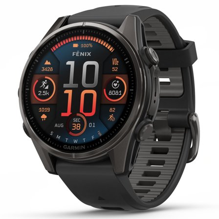 Garmin fenix 8 AMOLED 43mm Sapphire Carbon Gray Titanium / Black