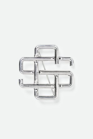 Soft Goat - Silver Brooch - One Size - Silver