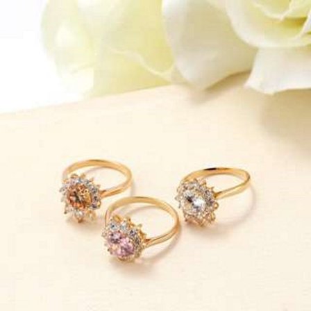 18K Guldfyllda Guld gulddoublé Filled CZ Ring