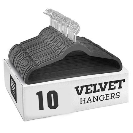 Sammetsgalgar 10-pack, Premium klädhängare