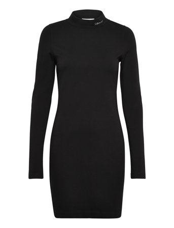 Logo Elastic Milano Dress Black Calvin Klein Jeans