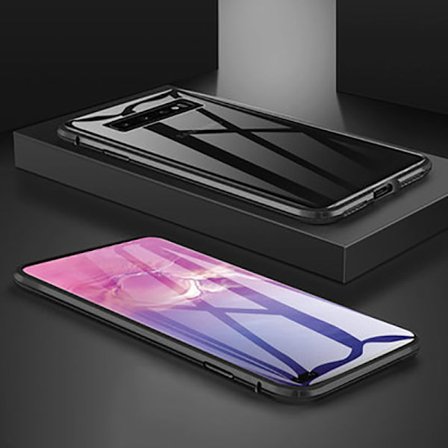Samsung S10 Plus Hårt Glas Stötsäkert Skyddande Mobilskal