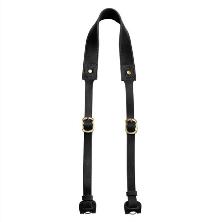 Correia para Máquina Fotográfica | Pele Preta Vintage para homens - Presentes para o amigo