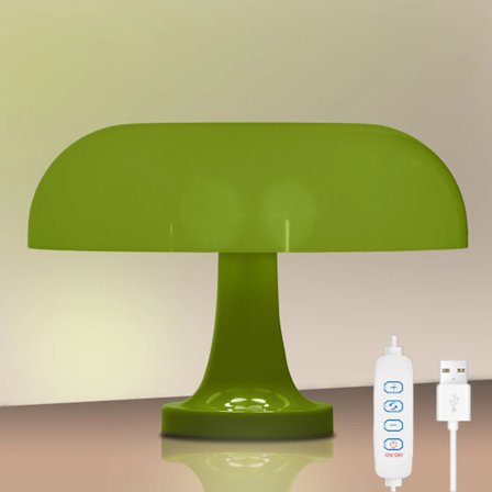 Klassisk Sopp Bordlampe Moderne Bauhaus Kunst Bordlampe Soverom Nattbordslampe Dansk Designer Oransje Dekorativ Bordlampe