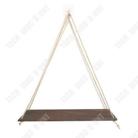 TD Seinälle Kiinnitettävä Ruskea Puuhylly, Leijuvat Hyllyt Narulla Kylpyhuoneeseen, Olohuoneeseen, Keittiöön, S 35x14x0.85cm