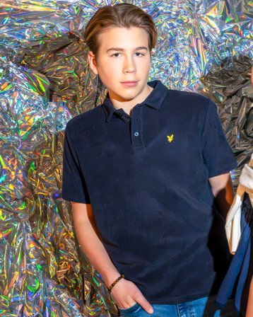 Lyle & Scott Towelling Polo Shirt Blå Poloshirts Dreng - Kids Brand Store