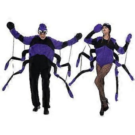 Eraspooky Deluxe Edderkopp Halloween Kostyme for Voksne Gotisk Skummel Edderkopp Jumpsuit Dyr Cosplay Karneval Påske Purim Fancy Kjole