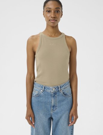 Gestuz Drewgz Sl Logo Tank - Beige - XL