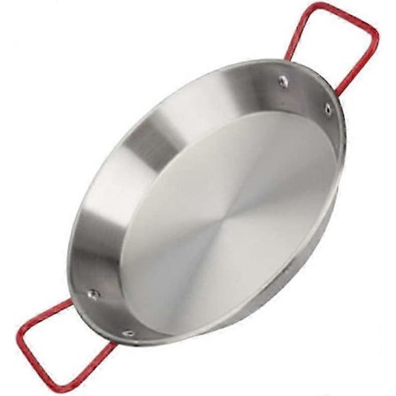 Rødt Håndtak Rustfritt Stål Sjømatpanne Pastapanne Stekepanne (20cm) 1 stk