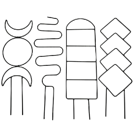 Lite Hage Metall Espalier for Potteplanter Utendørs for Vin Eføy Blomst Plante Støtte 4 Pakning