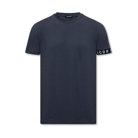 Dsquared2 T-shirt with logo , Grijs , Heren , Maat: M