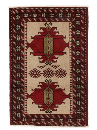 80X122 Tapis D'orient Baloutche Noir/Marron (Laine, Perse/Iran)