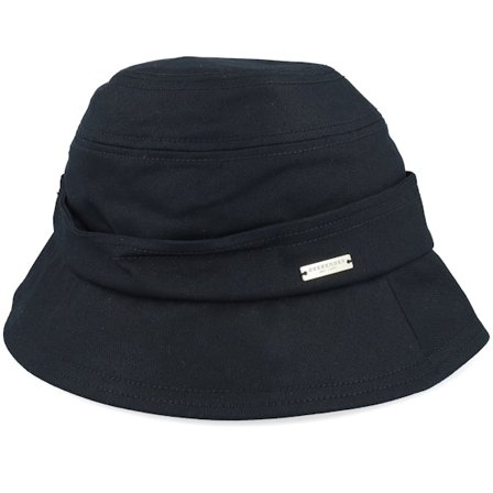 Seeberger - Schwarz Hut - Cotton Black Cloche @ Hatstore
