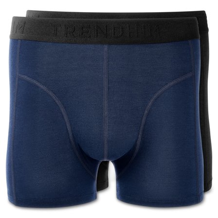 X-Large - FeatherFeel | 2-Pack Black and Navy Blue Merino Wool Boxer Briefs for Men