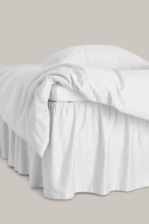 Staycation - Sängkappa Fancy Loose Fit 52 cm - Vit - Sängkappor - 90X200 - Från Homeroom