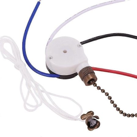 Takfläkt Strömbrytare Kit 3 Hastigheter 4 Trådar, Fläkt Strömbrytare Dragkedja Hastighetskontroll Strömbrytare, ZE-208S Dragtråd Sw