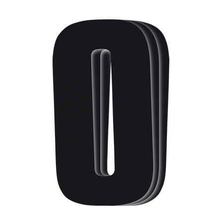 Blackbird 3PCS 16 x 7.5 PVC Numbers Zwart Zwart