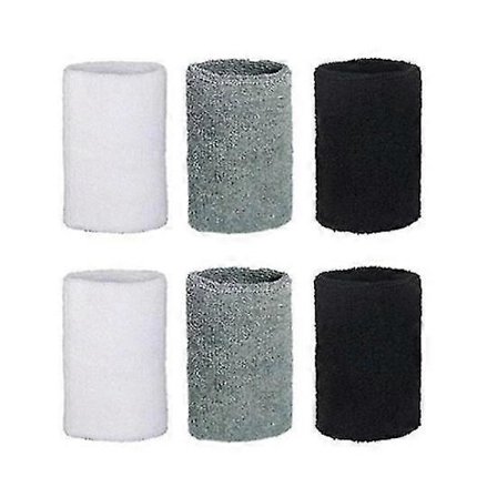 6 stk. håndledsbånd elastiske svedbånd til håndled Sports Fitness Komfortable fleksible håndledsbeskyttere til udendørs brug -Sy