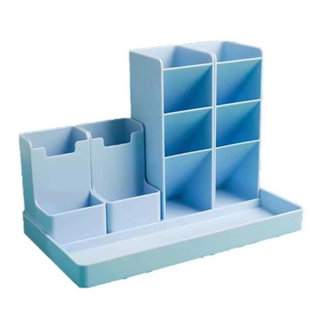 Børne Skrivebordsorganisator, Skrivebordsopbevaring, Penneholder, Penneholder Kompatibel med Skole, Kontor og Klasseværelse (Pink) Blå