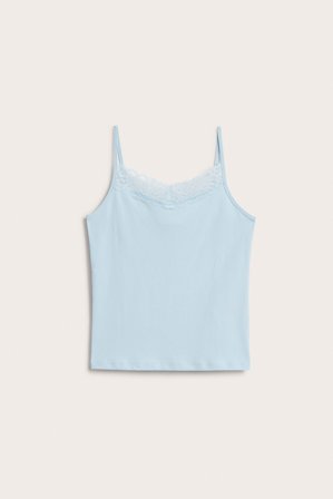 Kappahl | Singlet med blonder | Blå