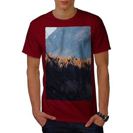 Forest Mountain Nature Herr Röd-skjorta