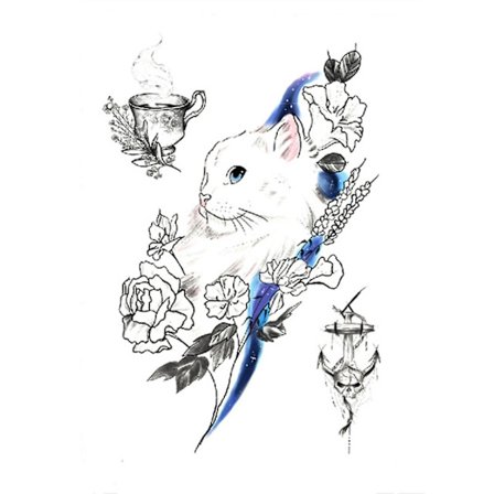 Fashion Tattoo Sticker Temporary Black Roses Design Full Flower Arm Big Fake Tattoo Sticker Body Art Decal Qinhai