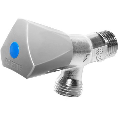 Vatette FG0135070 Tappeventil for vegg, med tilbakeslagsventil G15, kort modell, Vaskerom