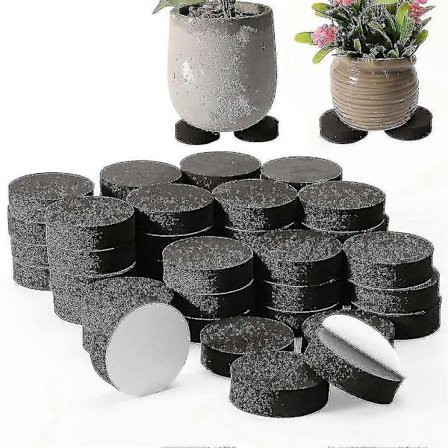 100 STK 50 STK Plantepotte Fødder Risers Naturgummi Blomsterpotte Måtte Usynlige Potte Fødder Til Tunge Udendørs Planter 50MM -CH -GLS