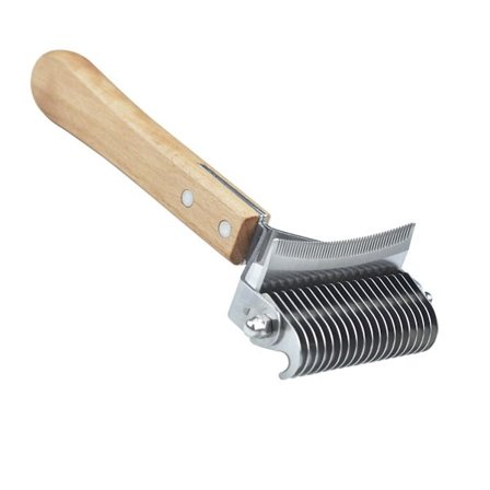 2-i-1 udredningsbørste til hunde og katte, udredningskam og underuldsrive til hunde, effektiv udredning af løse hår og knuder, alle langhårede