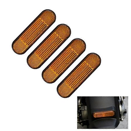 E4-kompatibel med Reflektor Gul Selvklebende Pakke med 4 Kompatibel med Motorsykkel og Sykkel