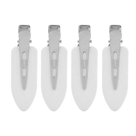 4 Stretch Sminke Hårklemmer Uten Bøy Uten Rynke Hårtilbehør for Kvinner Hvit