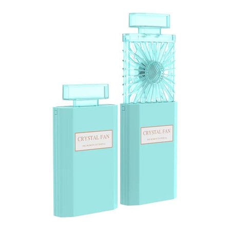 Werwing Bærbar parfume-ventilator - Håndholdt mini-ventilator med duftfunktion, udtrækkeligt design, 3 hastigheder, 1200mAh genopladeligt batteri