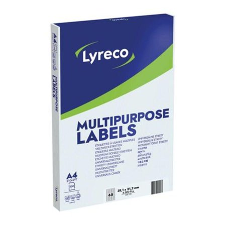 LYRECO Etikett 38,1x21,2mm 6500/fp - Lyreco - Emballage och lagerutrustning - Etiketter och godsmärkning - Multifunktionsetiketter