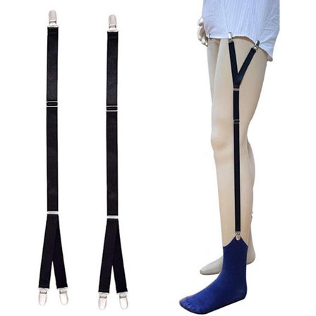 Skjorteseler - 1 par - Elastisk strømpebånd - Y-formet skjortestropp