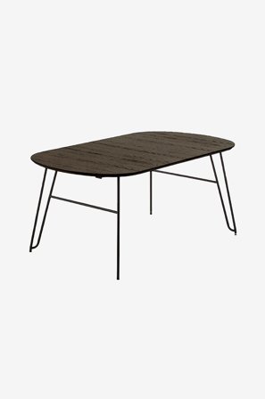 Kave Home - Matbord Milian, 100 x 170 (320) cm - Svart - Matbord - Från Homeroom