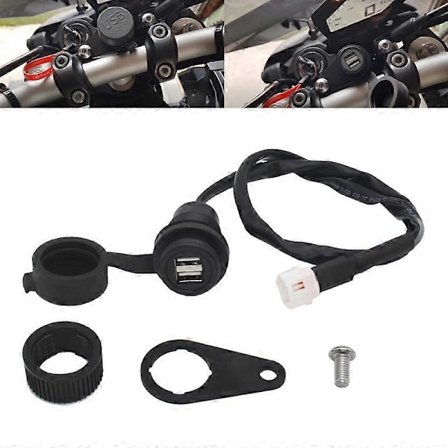 for MT-09 SP-MT07 XSR700 XSR900 Tracer - Dobbel-USB Lader - Plugg Sokkel Adapter