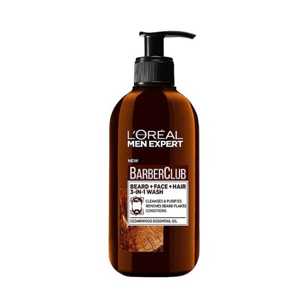 L'Oréal Paris Men Exp. Barber Club 3-in-1 Wash 200 ml, Skincare, Ansigtspleje, Renseprodukter