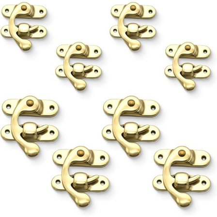 8 stk. Vintage Antik Prægede Spænder Hasp Låse med Skruer til Dekorativt Skab Smykkeskrin Sui