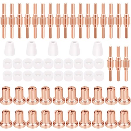 65 osainen turvallinen plasmaleikkurin kärki- ja suutinsarja kulutustarvikkeita PT31 30 40 50 plasmaleikkuri hitsausvälineille