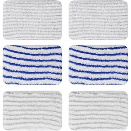 6 Stycken Clean and Steam Duk, Clean and Steam Tillbehör, Mopp Ångmopp för Rowenta Clean & Steam ZR850002 ZR005801 ZR005804 [Db]