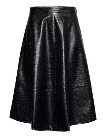 Romy Croco Skirt Black By Malina