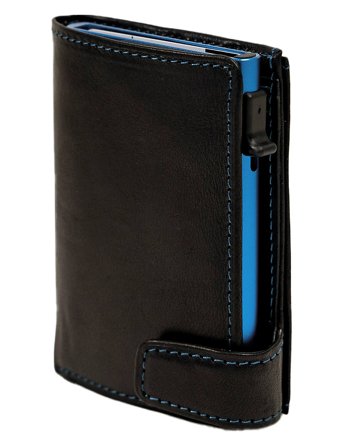 Tony Perotti Furbo Cardholder W/ Banknote And Coin Pocket - Black - ONE SIZE